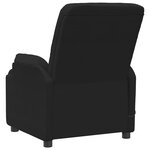 vidaXL Fauteuil inclinable Noir Similicuir daim
