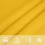 vidaXL Voile d'ombrage 160 g/m² Jaune 3x3 m PEHD