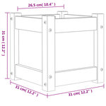 vidaXL Jardinière blanc 31x31x31 cm bois de pin massif