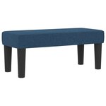 vidaXL Lit à ressort avec matelas et banc bleu 100x200 cm en tissu