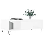 vidaXL Table basse blanc 104x60x35 cm bois d'ingénierie