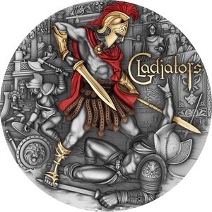 Pièce de monnaie en Argent 5 Dollars g 62.2 (2 oz) Millésime 2024 GLADIATORS