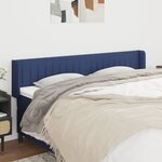 vidaXL Tête de lit avec oreilles Bleu 163x16x78/88 cm Tissu