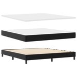 vidaXL Lit à ressorts avec matelas Noir 180 x 200 cm Simili cuir