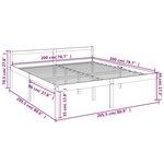 vidaXL Lit pour personne âgée sans matelas 200x200 cm bois pin massif