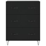 vidaXL Buffet haut Noir 69 5x34x180 cm Bois d'ingénierie