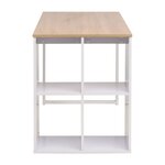 vidaXL Table d'écriture 120x60x75 cm Chêne et blanc