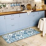 Tapis de cuisine Azulejos - 45 x 120 cm - Bleu