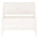 vidaXL Jardinière blanc 84 5x84x75 cm bois massif de pin