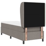 vidaXL Lit à ressorts avec matelas Taupe 80 x 200 cm tissu