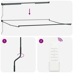 vidaXL Auvent rétractable automatique bordeaux 500x300 cm