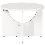 vidaXL Table basse Blanc 50 x 50 x 35 cm Bois massif en pin