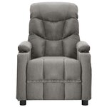 vidaXL Fauteuil de massage Gris clair Tissu