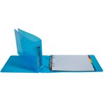 Classeur Pour Fiches Bristol 125x200 2 Anneaux 25mm Polypropylène Crystal Colours - Bleu - X 10 - Exacompta