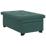 vidaXL Canapé-lit Vert foncé 67 x 194 x 38 cm Velours