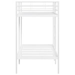 VidaXL Lit superposé sans matelas blanc 90x200 cm acier