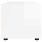 vidaXL Meuble TV Blanc brillant 100 x 48 x 43 cm Bois d'ingénierie