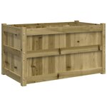 vidaXL Jardinières 2 Pièces bois de pin imprégné