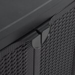 vidaXL Armoire de rangement de jardin Noir 65x45x88 cm PP Rotin