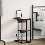 vidaXL Table de chevet Chêne marron 41.5 x 26 x 60.5 cm