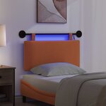 vidaXL Tête de lit suspendue Orange Tissu en velours côtelé