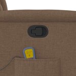 vidaXL Fauteuil de massage inclinable Marron Tissu