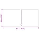 vidaXL Tapis Couloir Gris clair 80 x 200 cm tissu