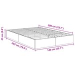 vidaXL Cadre de lit ottoman Chêne Sonoma 193 x 120 x 25 cm