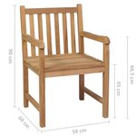 vidaXL Chaises de jardin lot de 8 avec coussins bordeaux Bois de teck