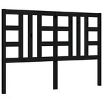 vidaXL Cadre de lit sans matelas noir 140x190 cm bois de pin massif