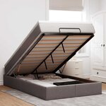 vidaXL Cadre de lit ottoman avec matelas taupe 120x200 cm tissu