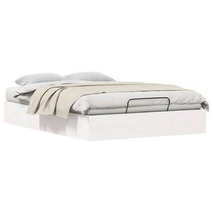 vidaXL Cadre de lit ottoman avec rangement Blanc 120 x 190 cm