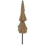 vidaXL Parasol à 3 niveaux avec mât en aluminium Taupe 3 5 m