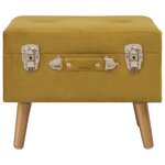 vidaXL Tabouret de rangement 40 cm Jaune moutarde Velours