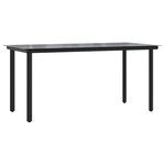vidaXL Ensemble à manger jardin 5Pièces marron poly rotin verre