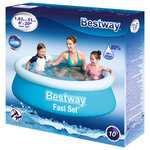 Bestway piscine gonflable fast set rond 183x51 cm bleu