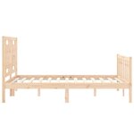 vidaXL Cadre de lit avec tête de lit 140x200 cm bois massif