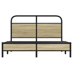 vidaXL Cadre de lit sans matelas 140x190 cm chêne sonoma