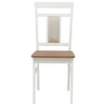 vidaXL Chaise de salle à manger 2 Pièces Blanc et Naturel