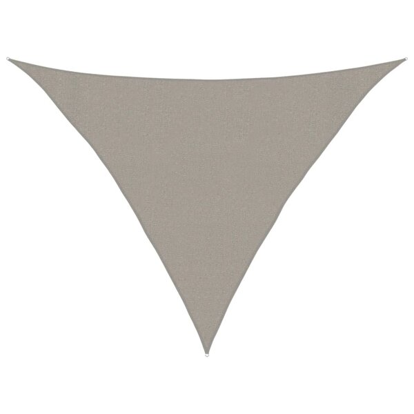 vidaXL Voile d'ombrage 160 g/m² triangulaire gris clair 3x3x4 2 m PEHD