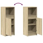 vidaXL Buffet avec LED chêne sonoma 38x34x100 cm bois d'ingénierie