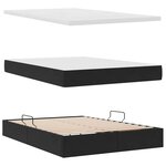 vidaXL Lit de Rangement avec matelas Noir 140 x 190 cm Velours