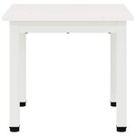 vidaXL Table basse Blanc 40 x 40 x 36 cm Bois de pin massif
