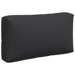 vidaXL Coussins de palette 3 Pièces noir tissu