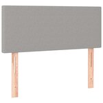 vidaXL Sommier à lattes de lit avec matelas Gris clair 80x200 cm Tissu