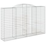 vidaXL Paniers à gabions arqués 4 Pièces 300x50x180/200 cm fer galvanisé