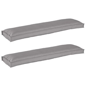 vidaXL Set de coussins de palette 2 Pièces Gris 150 x 40 x 8 cm