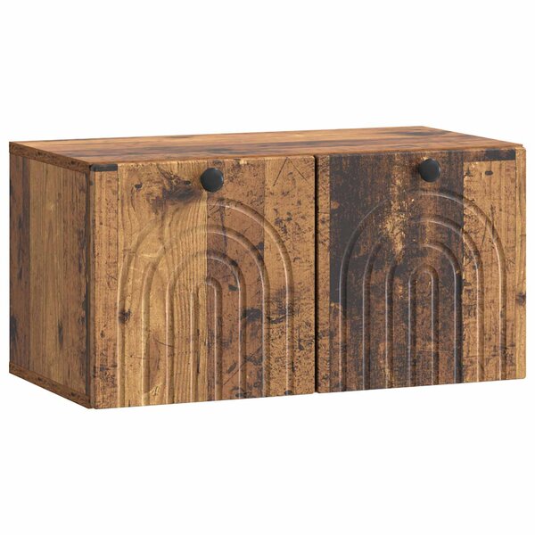 vidaXL Meuble TV mural Bois ancien 59 5 x 31 x 30 cm Bois d'ingénierie