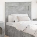 vidaXL Tête de lit Gris béton 80 cm Bois d'ingénierie