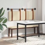 vidaXL Tête de lit suspendue Uni Crème 130 x 55 x 5 cm PU antique